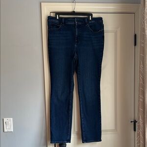 Talbots Blue High-Waist Straight Leg Jeans Classic Denim